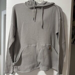Gray Waffle-Knit Hooded Carhartt